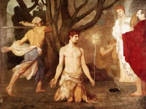 The Beheading of St John the Baptist by Pierre Cecile Puvis De Chavannes Oil Painting