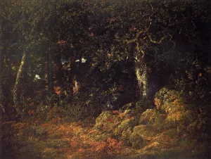 The Oak in the Rocks by Pierre Etienne Theodore Rousseau Oil Painting