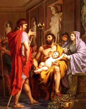 Themistocle, Banni D'Athenes, Se Rend Suppliant Chez Admete, Roi Des Molosses by Pierre Joseph Francois Oil Painting