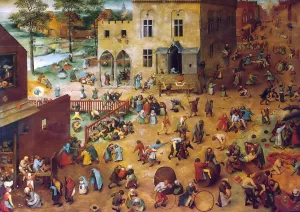 Children's Games by Pieter Bruegel The Elder Oil Painting
