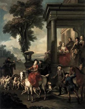 The Meet by Pieter Jan Van Reijsschoot Oil Painting