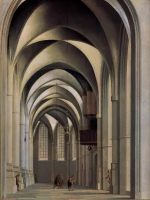 Choir of St. Bavo, Haarlem by Pieter Jansz Saenredam Oil Painting