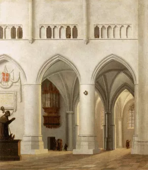Interior of the Church of St Bavo at Haarlem by Pieter Jansz Saenredam Oil Painting