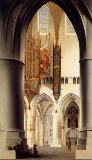Interior of the Church of St. Bavo in Haarlem by Pieter Jansz Saenredam Oil Painting