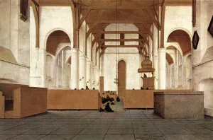 Interior of the Church of St Odulphus, Assendelft by Pieter Jansz Saenredam Oil Painting