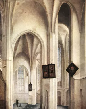 Interior of the St Jacob Church in Utrecht by Pieter Jansz Saenredam Oil Painting
