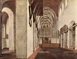 Interior of the St. Jans Kerk at Utrecht by Pieter Jansz Saenredam Oil Painting
