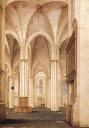 The Buurkerk at Utrecht by Pieter Jansz Saenredam Oil Painting