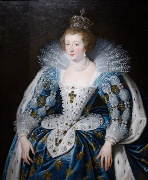 Anna of Austria, Queen of France, Mother of King Louis XIV by Peter Paul Rubens Oil Painting