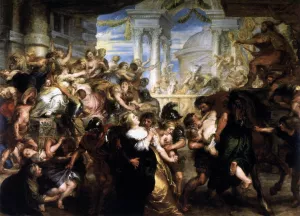 The Rape of the Sabine Women by Peter Paul Rubens Oil Painting