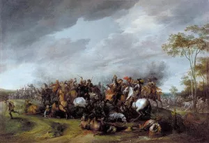A Cavalry Engagement by Pieter Snayers Oil Painting