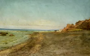 The Shore of Maccarese Near Fregene Rome by Pietro Barucci Oil Painting