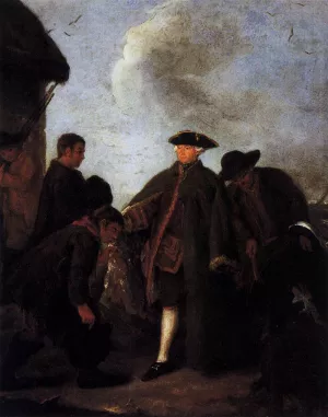 Arriving for the Hunt by Pietro Longhi Oil Painting