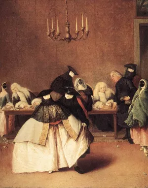 Il Ridotto by Pietro Longhi Oil Painting