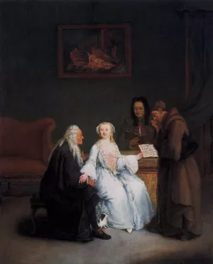 Music Lesson by Pietro Longhi Oil Painting