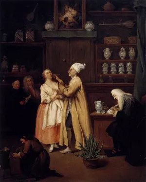 The Apothecary by Pietro Longhi Oil Painting