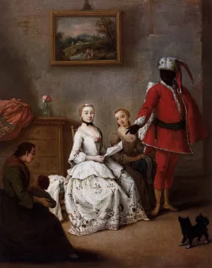 The Letter of the Moor by Pietro Longhi Oil Painting