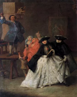 The Mountebank by Pietro Longhi Oil Painting