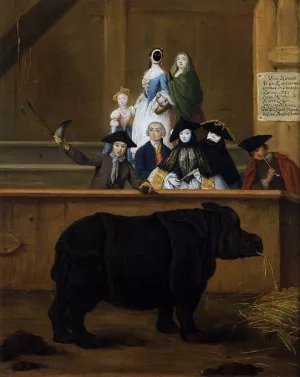 The Rhinoceros by Pietro Longhi Oil Painting