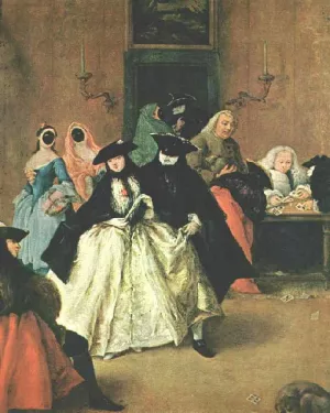 The Ridotto by Pietro Longhi Oil Painting