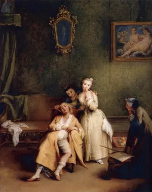 The Tickle by Pietro Longhi Oil Painting