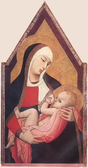 Suckling Madonna by Pietro Lorenzetti Oil Painting