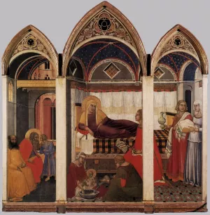 The Birth of Mary by Pietro Lorenzetti Oil Painting