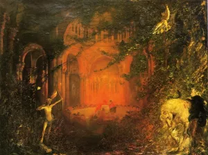 Parsifal and the Knights of the Holy Grail, Scenes from Act I by Pinckney Marcius-Simons Oil Painting