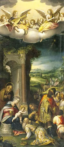 The Adoration of the Magi by Prospero Fontana Oil Painting
