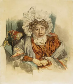 Portrait of Natalia Zagriazhskaya by Pyotr Fyodorovich Sokolov Oil Painting