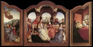 St Anne Altarpiece by Quentin Massys Oil Painting