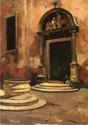 Entrance of Little Church by Ralph Wormsley Curtis Oil Painting
