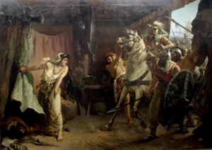 La Muerte de Sisara by Ramon Tusquets Maignon Oil Painting