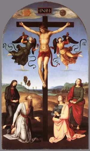 Crucifixion Citta di Castello Altarpiece by Raphael Oil Painting