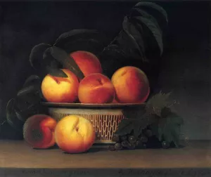 Peaches and Unripe Grapes by Raphaelle Peale Oil Painting
