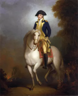 Equestrian Portrait of George Washington by Rembrandt Peale Oil Painting