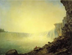 The Canadian Side of Niagara Falls, Platform Rock by Rembrandt Peale Oil Painting