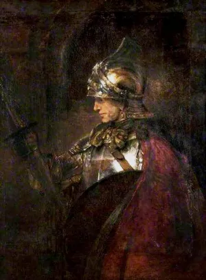 A Man in Armour by Rembrandt Van Rijn Oil Painting