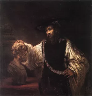 Aristotle with a Bust of Homer by Rembrandt Van Rijn Oil Painting