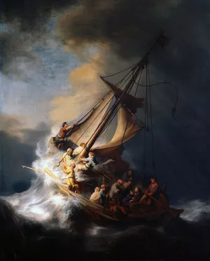 Christ in the Storm by Rembrandt Van Rijn Oil Painting