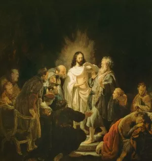 Christ Resurrected by Rembrandt Van Rijn Oil Painting