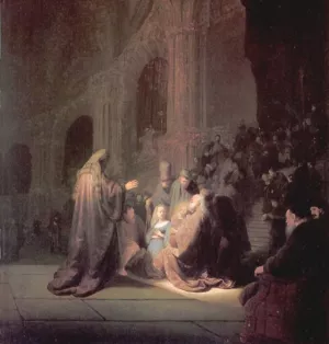 The Presentation of Jesus in the Temple by Rembrandt Van Rijn Oil Painting