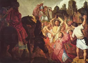 The Stoning of St. Stephen by Rembrandt Van Rijn Oil Painting