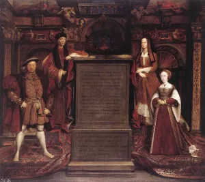 Henry VII, Elizabeth of York, Henry VIII, and Jane Seymour by Remigius Van Leemput Oil Painting