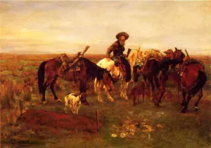 Burial on The Plains by Richard Lorenz Oil Painting
