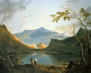 View of Snowdon from Llyn Nantlle by Richard Wilson Oil Painting