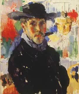 Self Portrait also known as Portrait of Rik with a Cigar Oil painting by Rik Wouters