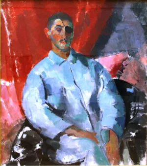 Self-Portrait with Black Bandage Oil painting by Rik Wouters