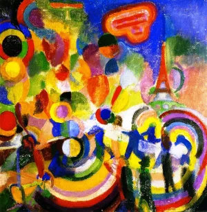 Homage to Bleriot Oil painting by Robert Delaunay