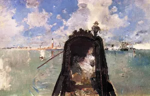 In the Gondola by Robert Frederick Blum Oil Painting